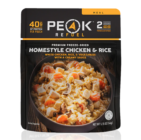 Homestyle Chicken & Rice - Peak Refuel freeze dried meals